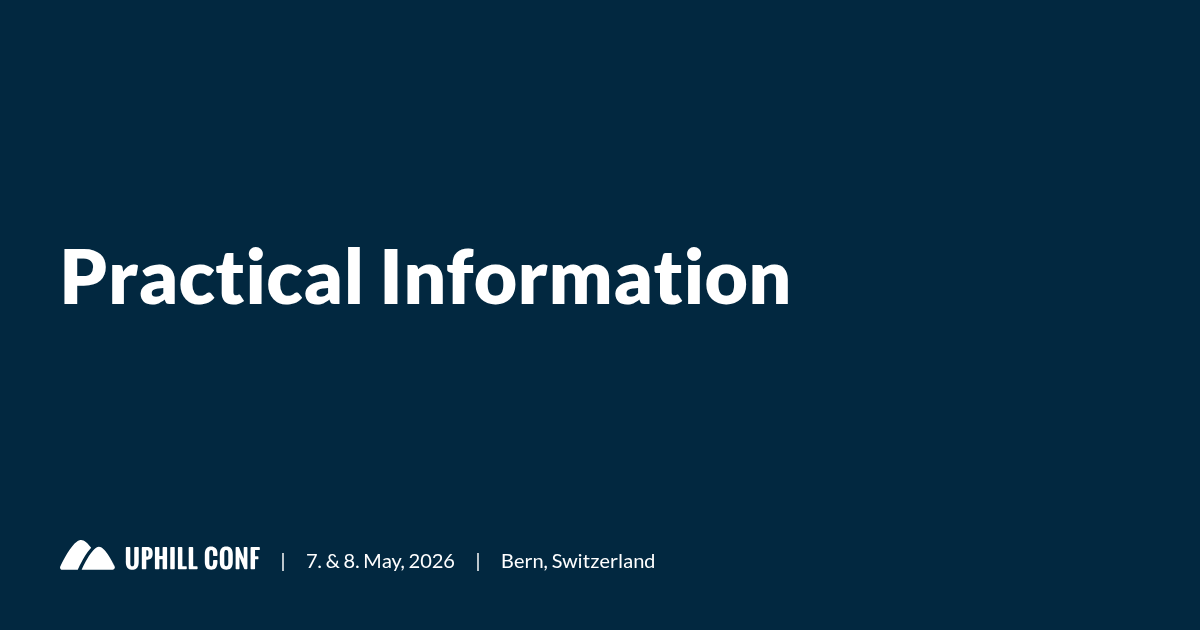 Practical Information | Uphill Conf